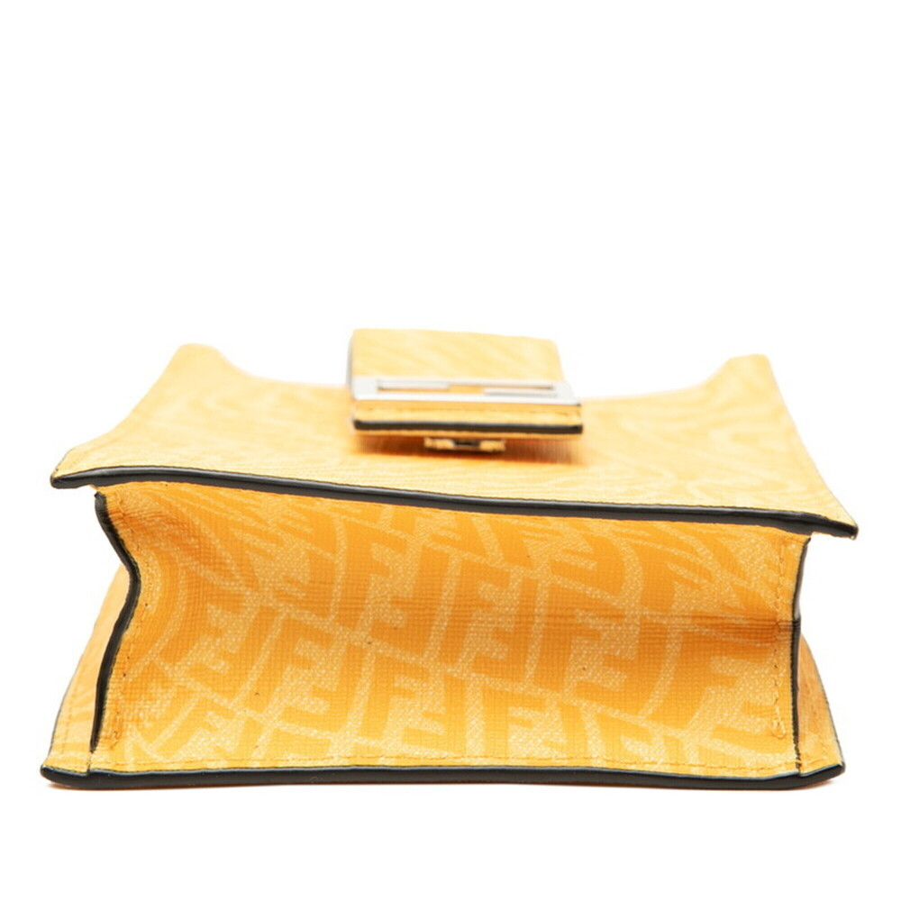 Fendi FF Vertigo Crossbody Shoulder Bag, Phone Shoulder, 7AR988, Yellow Leath... - Picture 3 of 6